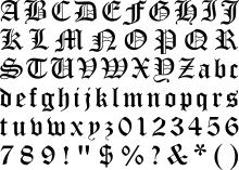 Gothic letters and fonts symbols & emoji. Blackletter Wikipedia