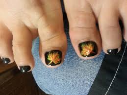 Maple Leaf Fall Nail Art Toe Nails Fall Toe Nails Fall Pedicure