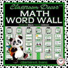 The fresh start motivates the changes i want to make. Math Word Wall Math Vocabulary Focus Wall Green Panda Theme Classroom Decor
