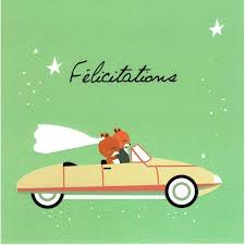 Envoi de cartes félicitations mariage. Carte Stephanie Boulnois Titi Pinson Felicitations Mariage 13 5x13 5 Cm Planete Images Com