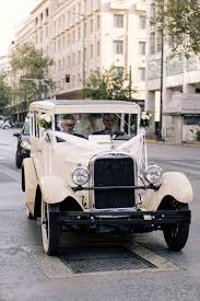 Classic Romance Wedding With All The Trimmings In Greece Classic Romance Wedding Wedding Car Vintage Car Wedding