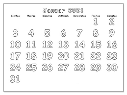 Last minute ausbildungsplätze 2021 in vielen branchen: Feiertags Januar 2021 Kalender Zum Ausdrucken Pdf Word Excel Druckbarer 2021 Kalender