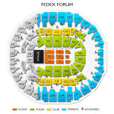 Fedex Forum 2019 Seating Chart