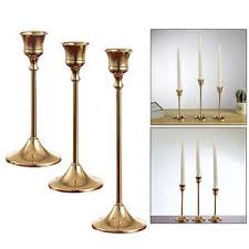 Candle holders & accessories └ home décor └ home & garden all categories food & drinks antiques art baby books, magazines business cameras cars, bikes, boats clothing, shoes & accessories coins collectables computers/tablets. Metal Gold Candle Holders For Taper Candles Candlestick Holder For Wedding Ebay