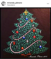 Pin By Mary Weast On Painted Rocks Dot Art Painting Christmas Tree Painting Christmas Mandala