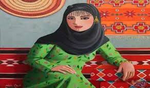 الفنانة التشكيلية نادية آوسي تستمد لوحاتها من الحارات الغدادية arabian art arabic art egyptian art