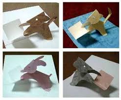 The tabs created above allow the card to close flat but to pop up when opened. Animal Papercraft Template And Pattern For Pop Up Card Set 1 Diy Pop Up Cards Templates Diy Pop Up Cards Pop Up Cards