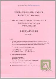 Prediksi akurat cpns + full pembahasan. Download Soal Usm Stis 2017 Sekedar Ingin Belajar Dan Berbagi