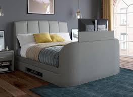 Unlike a chair, a bench may be placed at the foot of the bed to hold bedding, be used for seating while dressing or to hold a tray for serving breakfast in bed. Seoul Ottoman Bed Frame With 32 Tv Bed Frame Tv Beds Bed Frame