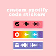 Custom Spotify Code Stickers Custom Spotify Sticker Spotify Etsy In 2020 Good Vibe Songs Spotify Music Song Artists