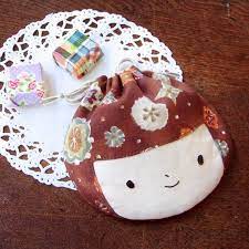 こけしちゃん巾着 ハンドメイド ソーイングクラフト 巾着