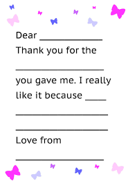 Thank You Letter For Kids Butterfly Thank You Card Template Thank You Cards From Kids Printable Thank You Cards