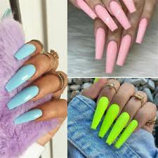 There are some advantages to acrylics in this. Long Fake Nails Acrylic Artificial False Nail Art Tips Stick On Full Nail 100x Ebay