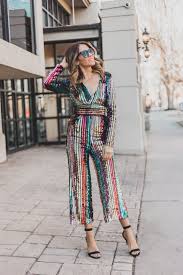 Best Sequin Jumpsuits For Nye Under 150 Leah Behr Sequin Jumpsuit Sequin Jumpsuit Outfit Jumpsuit Street Style