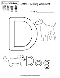 Letter D Coloring Worksheet For Kids In Preschool Or Kindergarten Thi Alphabet Worksheets Kindergarten Coloring Worksheets For Kindergarten Letter D Worksheet