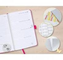 Jolie Diary 2025 Approx A5 Hardcover Thermo PU Week To View Flair  135x203x16mm Pearl Rose 50329SG