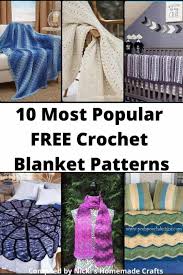 The modern holiday throw crochet pattern uses basic stitches forming a chevron pattern. 10 Free Crochet Blanket Patterns Made With Red Heart Super Saver Yarn Nicki S Homemade Crafts