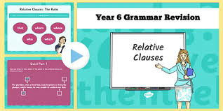 In german, the relative pronoun for people and things will be a form of der/das/die ==> in particular, do not use wer (or wen or wem) to translate english who or whom: Year 6 Grammar Revision Guide And Quick Quiz Relative Clauses