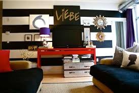 Black And White Striped Wall Black And White Stripes Striped Walls Striped Room Home