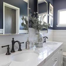 This bathroom is one of my favorites. Navy Bathroom Walls Design Ideas