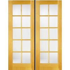 10 Lite French Solid Core Pine Reversible Interior French Door Common 80 In X 48 In Actual 81 5 In French Doors Interior French Doors Exterior Patio Doors