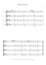 Explore the best sheet music selection and newest releases, powered by hal leonard. Happy Birthday To You Sheet Music For Violin Quartet 8notes Com