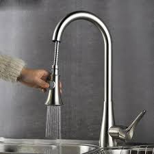 Modern Kitchen Sink Faucet Mixer Chrome Finish Kitchen Double Sprayer Pull Out Water Tap Torneira Cozinha Rotate Hot Cold Tap Kitchen Faucets Aliexpress