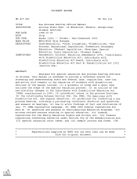 DOCUMENT RESUME Due Process Hearing Officer Manual. Arizona State Dept. of  Education, Phoenix. Exceptional Confidentiality; *Cou