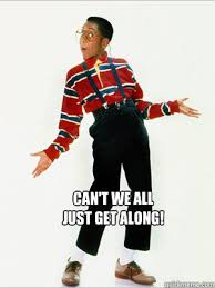 Can't We All Just Get Along! - Steve Urkel getting along - quickmeme