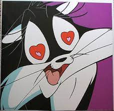 The cartoon skunk starred in the original warner bros. Pepe Le Pew Girlfriend Penelope Square Face Print Wb 1996 Looney Tunes Ebay