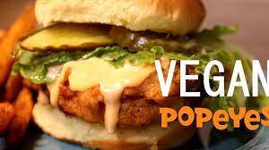 Vegan Popeyes Chicken Sandwich Messy Mukbang Youtube