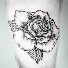 Check out our red rose leg tattoo selection for the very best in unique or custom, handmade pieces from our shops. 40 Geometric Rose Tattoo Designs For Men Flower Ink Ideas