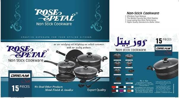 Rose Petal Non-Stick Cooking Pot Set
