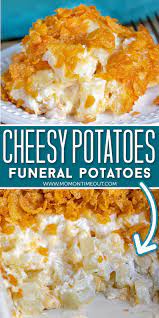 Cheesy Potatoes Also Called Funeral Potatoes Are The Ultimate Comfort Food This Easy Hash Brown Cas Funeral Potatoes Recipe Funeral Potatoes Cheesy Potatoes