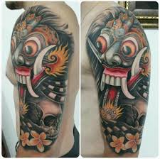 Tattoo studios in bali aren't hard to find, especially throughout the island's main southern beach resort areas of kuta, legian and seminyak. Rangda Bali Mask Tattoo Seniman Tato Ide Tato Tato Jepang