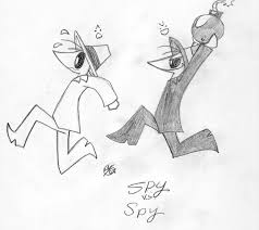 Black And White Spy Drawing Spy Vs Spy Bomb Chase By Nakkistiltz Deviantart Com On Deviantart Spy Chase Deviantart