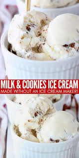If using a vanilla bean, split in half lengthwise and scrape seeds into liquid, then add pod. Milk Cookies Ice Cream Made Without An Ice Cream Maker In 2021 Ice Cream Cookies Ice Cream Dessert Recipes Easy