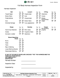 Is there any fraying on harness components? Full Body Harness Inspection Checklist Pdf Fill Out And Sign Printable Pdf Template Signnow