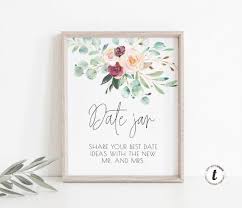 editable date jar sign bridal shower