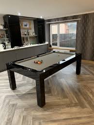 Simba usa pool table 7ft model vulcan snooker full accessories 7ft become a beautiful table !! Matt Black Pool Dining Table Geordie Pool