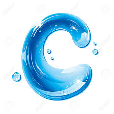 Abc Series Water Liquid Letter Capital C