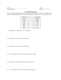 5 minutes = 300 seconds Unit Converting Worksheet