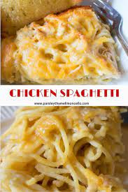 Chicken Spaghetti Parsley Thyme Limoncello Recipe Chicken Spaghetti Chicken Spaghetti Recipes Cooking Recipes