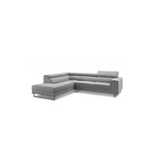 Un canapé tissu à prix discount chez vous en 48h? Canape D Angle Cote Gauche Design 5 Places Avec Meridienne Mathis En Tissu Gris Clair