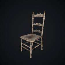 Old Chair Pbr 3d Model Low Poly Obj Fbx C4d Lwo Lw Lws Lxo Lxl Mtl Png 1024 1024 Old Chair Chair 3d Model