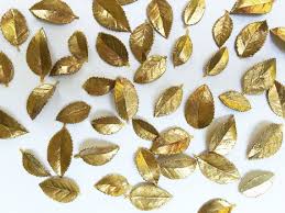 Gold Leaf Confetti Wedding Table Decoration Gold Leaf Etsy Leaf Confetti Cake Table Decorations Gold Leaf Decor