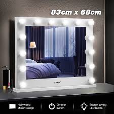 Looking for the best hollywood mirrors in australia? Maxkon Hollywood Style Makeup Mirror 14 Led Lights Vanity Mirror W Dimmer Control White Crazy Sales