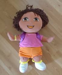 DORA THE EXPLORER DOLL YARN HAIR 23" TALL SOFT PLUSH NICKELODEON