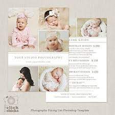 Photography Package Pricing List Template Photography Etsy Mise En Page Marketing Dafont Com