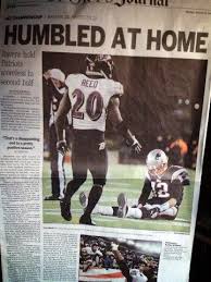 Front Page Of The New England Paper The Day After Our Ravens Won The Afc Championship Sports Rad Baltimore Ravens Football Ravens Football Afc Championship